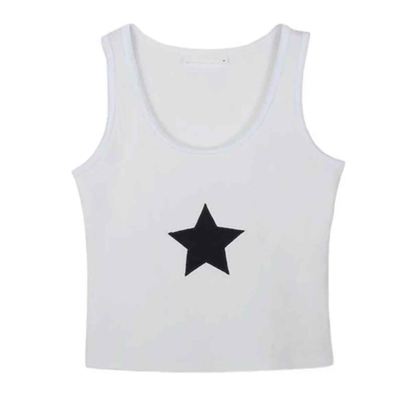 Printed Round Neck Sleeveless Vest
